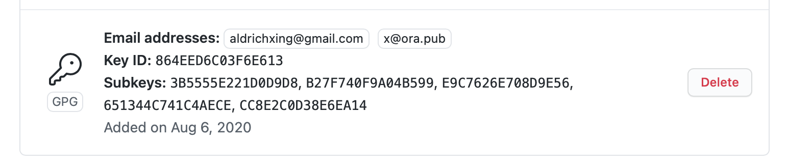 主秘钥相关信息