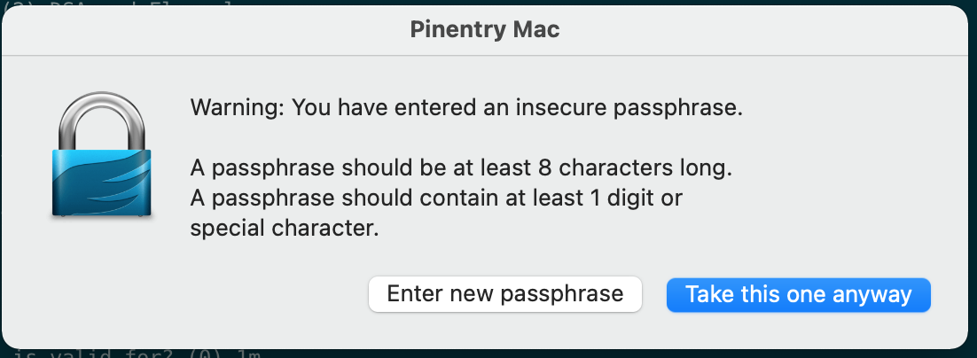 确认使用弱密码